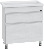 Тумба Санта Уран 80 напольный светлый с умывальником Фостер 80