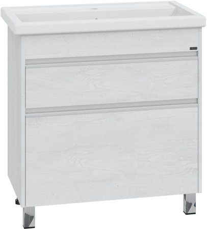 Тумба Санта Уран 80 напольный светлый с умывальником Фостер 80 