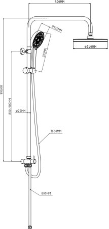 Душевая система ESKO (ST950N) 