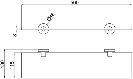 Стеклянная полка Allen Brau Priority 6.31013-BN Никель 
