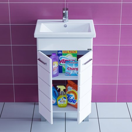 Тумба напольная Санта Омега 50 с умывальником Фостер 50 