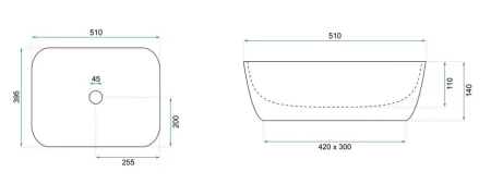 Раковина 51х39,5 см Rea Frej REA-U6648 