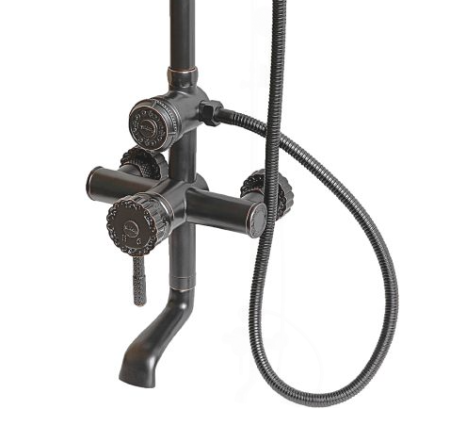 Душевая система Milacio Soria MC.102.BBR черный 