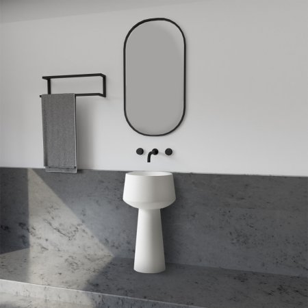 Раковина отдельностоящая ABBER Stein AS2508 белая матовая 