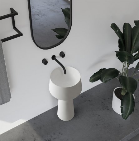 Раковина отдельностоящая ABBER Stein AS2508 белая матовая 