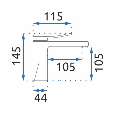 Смеситель для раковины без донного клапана Rea Soul REA-B9960 