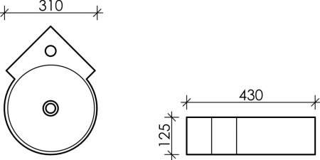 Раковина Ceramica Nova Element 31 см CN5019 угловая 