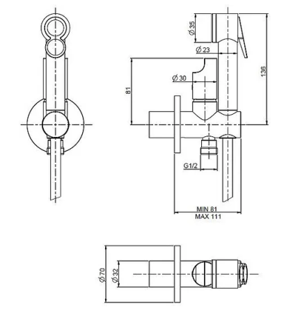 Гигиенический душ Fima Carlo Frattini Collettivita F2310NCR со смесителем 