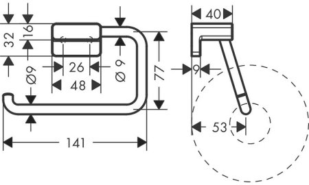 Держатель туалетной бумаги Hansgrohe AddStoris 41771140 Шлифованная бронза 