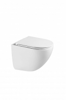 Подвесной унитаз безободковый торнадо 3.0 Terminus Аврора 495х360 белый
