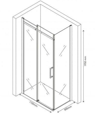 Душевой уголок Berges Melita 110х80 061016 профиль Хром стекло прозрачное 