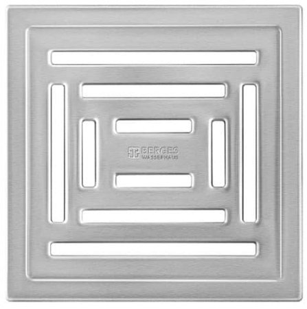 Душевой трап Berges Zentrum Uno 100x100 090471 с решеткой Хром матовый 