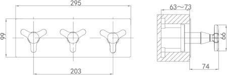 Смеситель D&K Hessen Goethe DA1384841 С ВНУТРЕННЕЙ ЧАСТЬЮ, для ванны с душем 