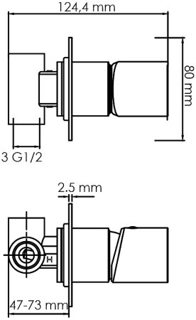 Гигиенический душ со смесителем WasserKRAFT A07436 Черный матовый 