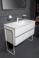 Тумба без раковины Armadi Art Vallessi 100*46 см белый 2 полки 837-100-W