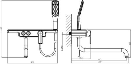 Смеситель D&K Berlin Technische DA1443315 универсальный 