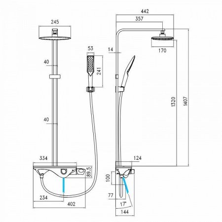 Душевая система IDDIS Alps ALPSB1Fi06 Хром 