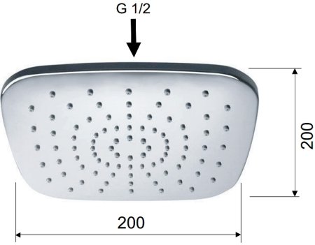 Верхний душ Remer 356AD20X Хром 