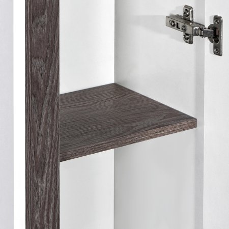 Шкаф пенал Aquaton Рене 31 1A222003NRC80 подвесной Белый Грецкий орех 