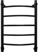 Полотенцесушитель водяной Energy Classic 600x400 черный матовый форма лесенка, нержавеющая сталь, нижнее/диагональное/боковое подключение 3/4", 630мм х 460мм, все для подключения в комплекте