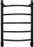 Полотенцесушитель водяной Energy Classic 600x400 черный матовый форма лесенка, нержавеющая сталь, нижнее/диагональное/боковое подключение 3/4", 630мм х 460мм, все для подключения в комплекте 