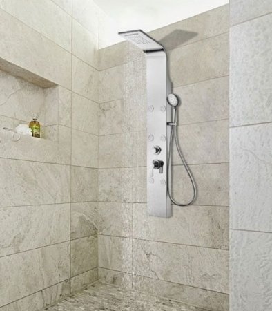 Душевая панель Aquanet Galaxy Matt 209998 Хром матовый 