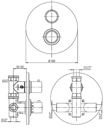 Смеситель для душа Paini Cox 78CR690TH Хром 