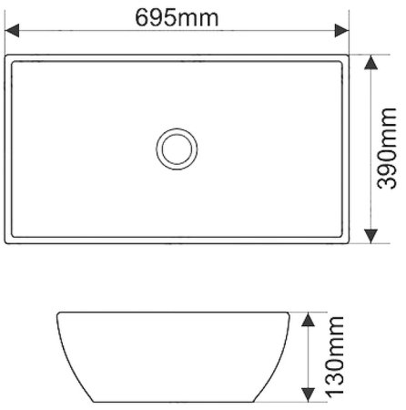 Раковина-чаша Melana 70 MLN-E408 Белая 