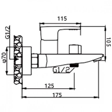 Cмеситель для ванны ViEiR V174031 Хром 