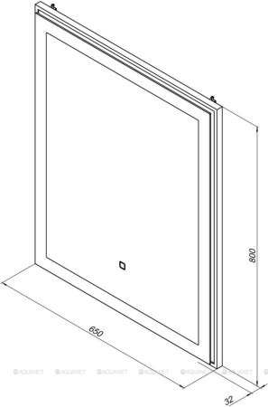 Зеркало Aquanet Монро 65x80 LED белый 