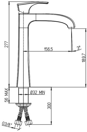 Смеситель для раковины Paini Lady 89PW205LLL Никель PVD 