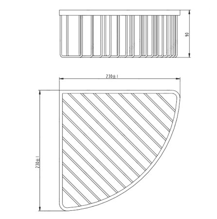 Полка корзина Melana MLN-SYS5002 угловая Сатин Хром 