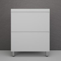 Тумба напольная Style Line "Манхэттен 60" ЭМАЛЬ под ASTI 60 2 ящика PLUS белый матовый