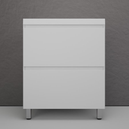 Тумба напольная Style Line "Манхэттен 60" ЭМАЛЬ под ASTI 60 2 ящика PLUS белый матовый 