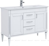 Тумба с раковиной Aquanet Селена 120 белый/серебро
