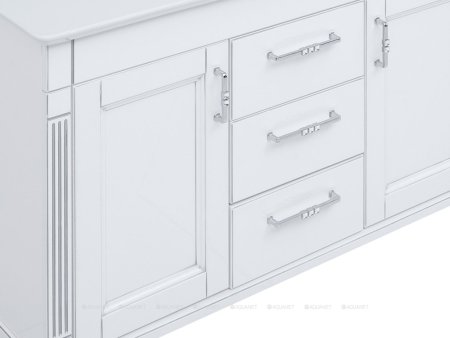 Тумба с раковиной Aquanet Селена 120 белый/серебро 