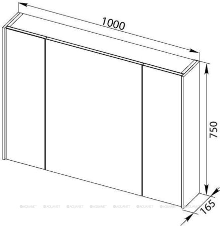 Зеркало-шкаф Aquanet Латина 100 белый 