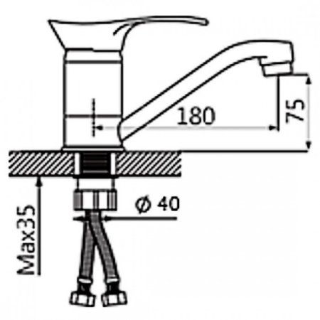 Cмеситель для раковины ViEiRV 184012 Хром 