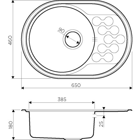 Мойка кухонная Omoikiri Kasumigaura 65-IN нержавеющая сталь 