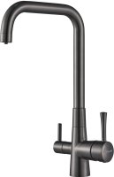 Смеситель для кухни с подключением фильтра Shevanik S528T, оружейная сталь