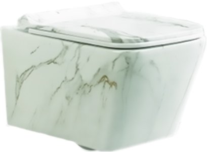Унитаз подвесной SantiLine SL-5007MRB под мрамор 