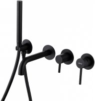 Смеситель для ванны Abber Wasser Kreis AF8130B Черный матовый