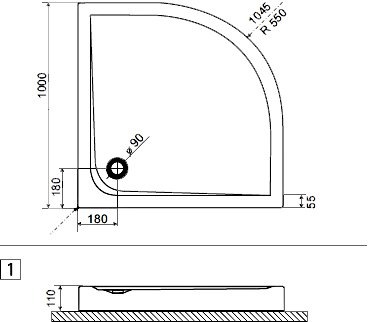 Поддон для душа Excellent Sense Compact 100х100 