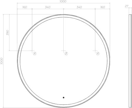 Зеркало VIGO Cosmo z.COS.100.Classic, 100 см 