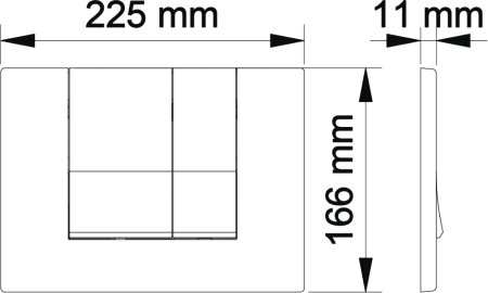 Кнопка смыва Berges Wasserhaus Novum F5 чёрный, матовый 