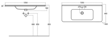 Раковина BelBagno Urban 105 12105-KL Белая 