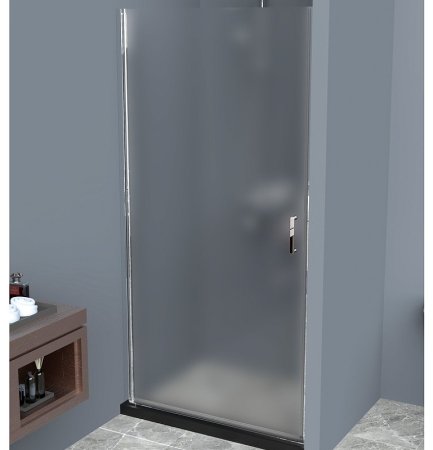 Душевая дверь BelBagno Uno 90 UNO-B-1-90-P-Cr профиль Хром стекло рифленое 