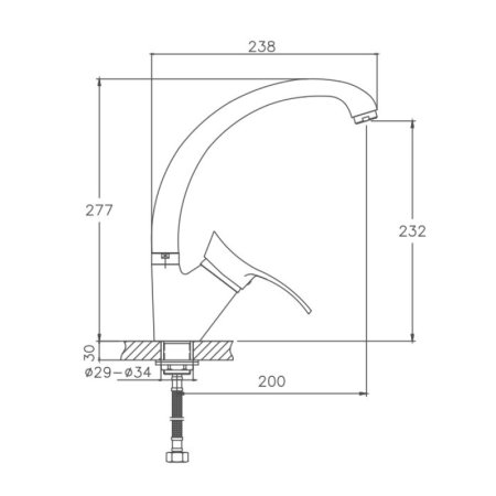 Смеситель для кухни HAIBA CRON CN4101-2 