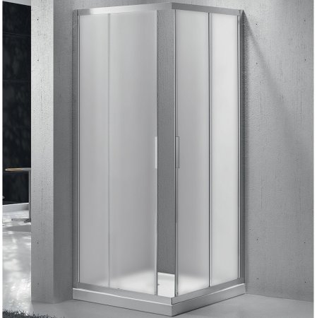 Душевой уголок BelBagno Sela 90х90 SELA-A-2-90-P-Cr профиль Хром стекло рифленое 