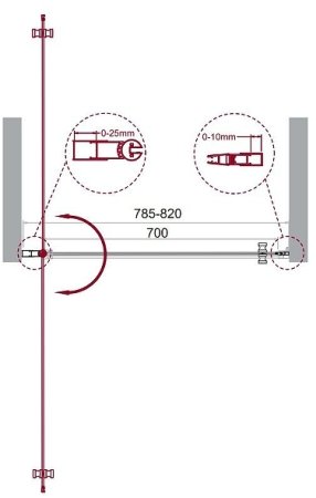 Душевая дверь BelBagno Etna 80 ETNA-B-1-80-C-Cr-90 профиль Хром стекло прозрачное 